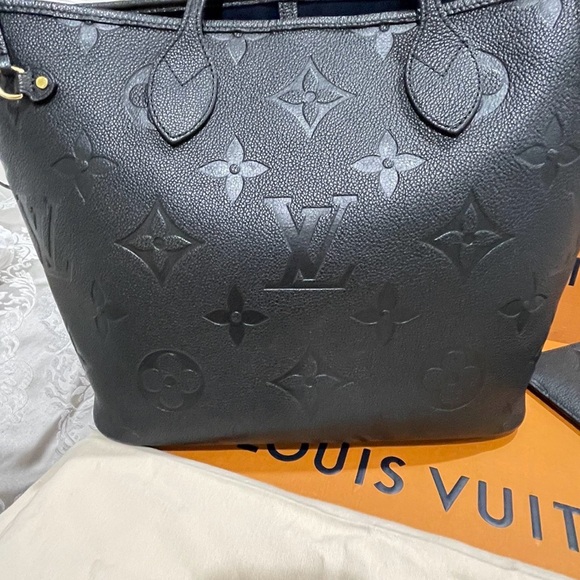 Louis Vuitton Black Embossed Monogram 
Neverfull MM